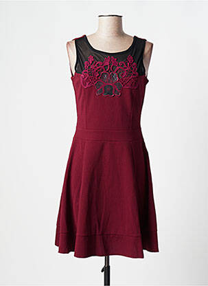 Robe mi-longue sans manche sans manche rouge MOKA'S femme