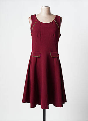 Robe mi-longue sans manche sans manche rouge MOKA'S femme