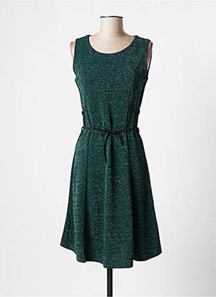 Robe mi-longue sans manche sans manche vert MOKA'S femme