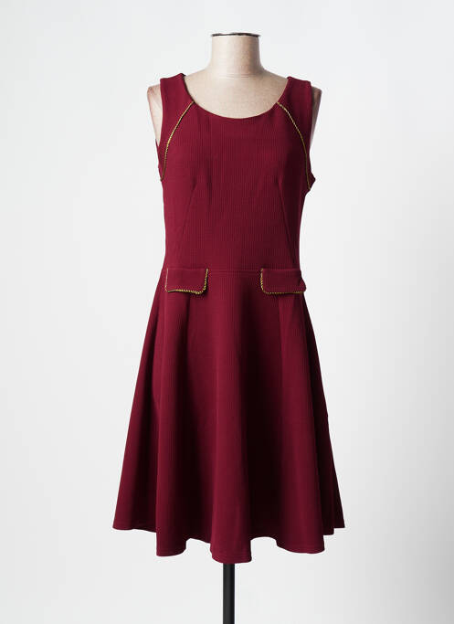 Robe mi-longue rouge MOKA'S pour femme