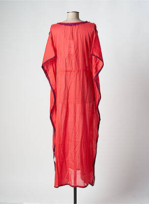 Robe longue manches courtes manches courtes rouge LA FIANCEE DU MEKONG femme