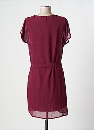 Robe courte manches courtes manches courtes rouge MOKA'S femme