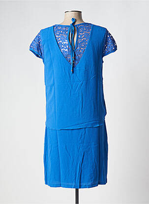 Robe courte manches courtes manches courtes bleu MOKA'S femme