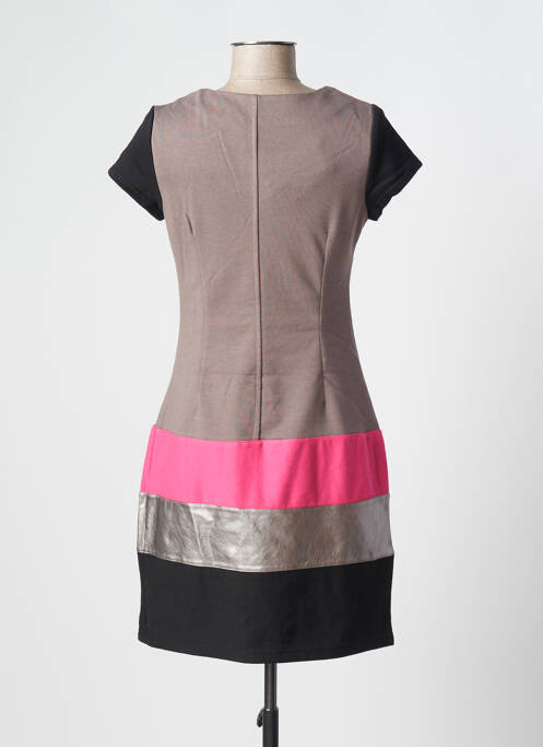 Robe courte beige MISS CAPTAIN pour femme