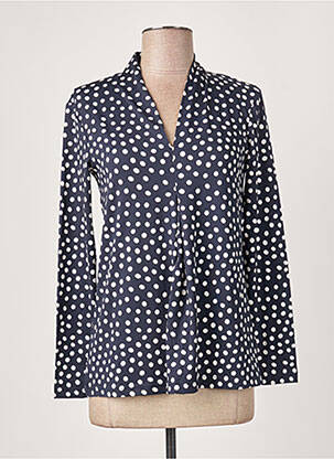 Top stretch manches longues bleu BLANCHEPORTE femme