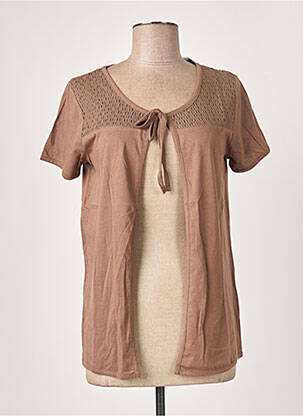 Gilet manches courtes manches courtes marron 3 SUISSES femme