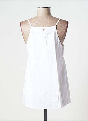Top col v fines bretelles blanc MY TWIN femme