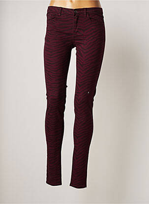 Pantalon slim stretch taille normale rouge VILA femme