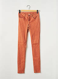 Pantalon slim taille basse taille basse orange VILA femme