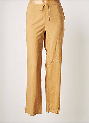 Pantalon droit tissage popeline taille normale beige LA FIANCEE DU MEKONG femme