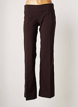Pantalon droit stretch taille normale marron VILA femme