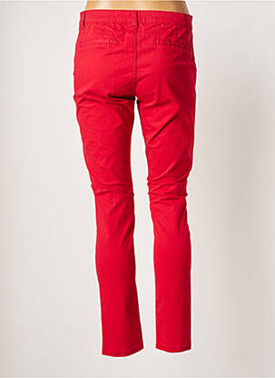 Pantalon chino fermeture zippée sous rabat boutonné taille normale rouge LA FIANCEE DU MEKONG femme
