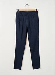 Pantalon chino fermeture zippée sous rabat boutonné taille normale bleu VILA femme