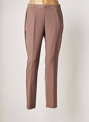 Pantalon droit taille élastique taille normale marron DAMART femme