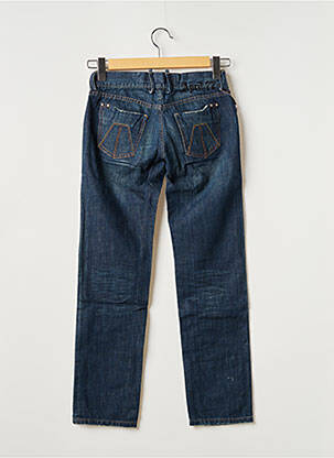Jeans coupe droite broderie rivets taille basse bleu APRIL 77 femme