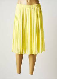 Jupe mi-longue coupe droite jaune SPARKZ femme
