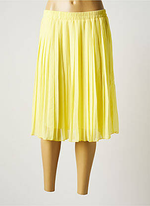 Jupe mi-longue coupe droite jaune SPARKZ femme