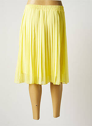 Jupe mi-longue coupe droite jaune SPARKZ femme