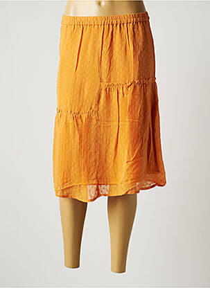 Jupe mi-longue orange SPARKZ pour femme