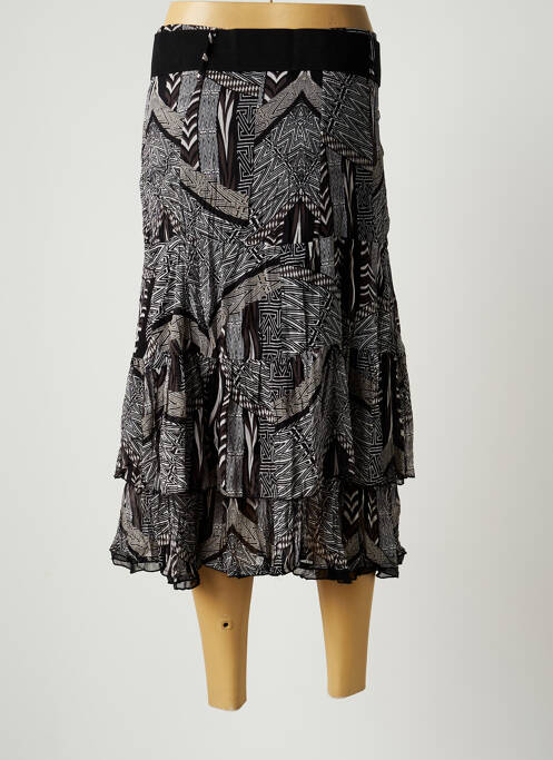 Jupe mi-longue noir MOKA'S pour femme