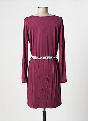 Robe mi-longue imprimé fantaisie manches longues rouge LA FIANCEE DU MEKONG femme