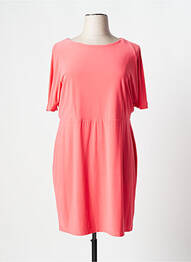 Robe mi-longue tissage crêpe manches courtes orange DAMART femme