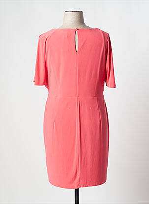 Robe mi-longue tissage crêpe manches courtes orange DAMART femme
