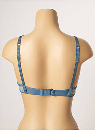 Soutien-gorge effet matière satinée haut triangles bleu PASSIONATA femme
