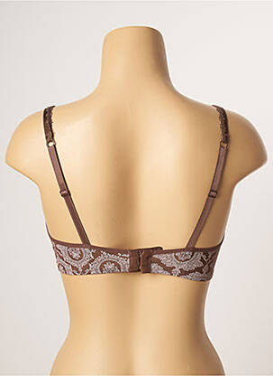 Soutien-gorge effet matière satinée haut soutien-gorge moulé marron PASSIONATA femme
