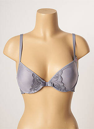 Soutien-gorge effet matière satinée haut soutien-gorge push-up gris PASSIONATA femme
