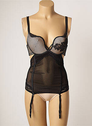 Guêpière/porte-jarretelle avec armature noir VALEGE femme