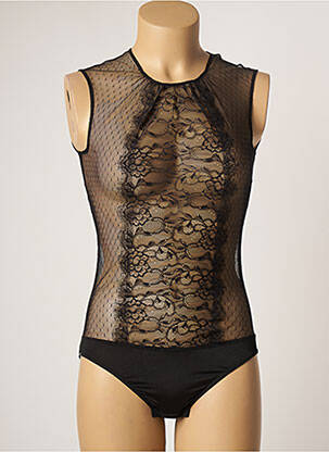 Body lingerie légère et transparente noir VALEGE femme