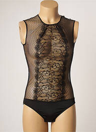 Body lingerie légère et transparente noir VALEGE femme