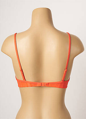 Haut de maillot de bain stretch haut soutien-gorge push-up orange CHERRY BEACH femme