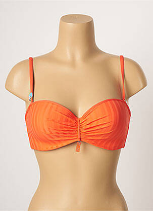 Haut de maillot de bain stretch haut soutien-gorge balconnet orange CHERRY BEACH femme