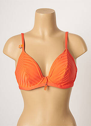 Haut de maillot de bain stretch haut soutien-gorge emboitant orange CHERRY BEACH femme