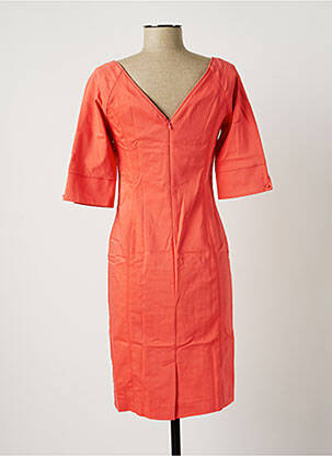 Robe mi-longue manches courtes manches courtes orange EVA KAYAN femme