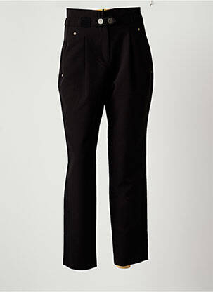 Pantalon droit coupe carotte taille haute noir EVA KAYAN femme