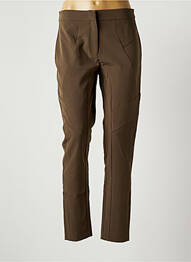 Pantalon slim tissage popeline taille normale vert EVA KAYAN femme