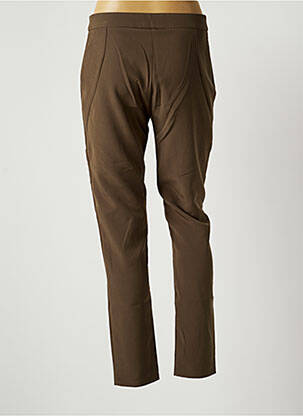 Pantalon slim tissage popeline taille normale vert EVA KAYAN femme