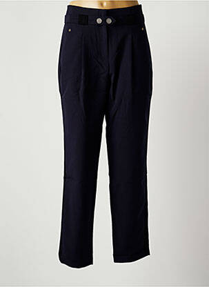 Pantalon droit stretch taille normale bleu EVA KAYAN femme