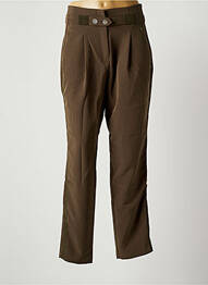 Pantalon droit stretch taille normale vert EVA KAYAN femme