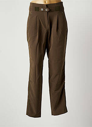 Pantalon droit stretch taille normale vert EVA KAYAN femme