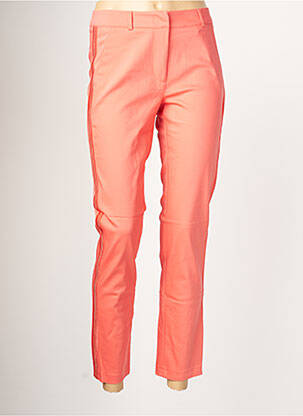 Pantalon chino tissage popeline taille normale rose EVA KAYAN femme