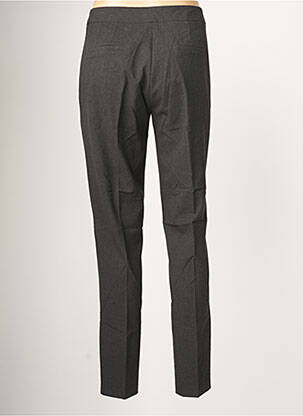 Pantalon droit fermeture zippée sous rabat avec crochet taille normale gris EVA KAYAN femme