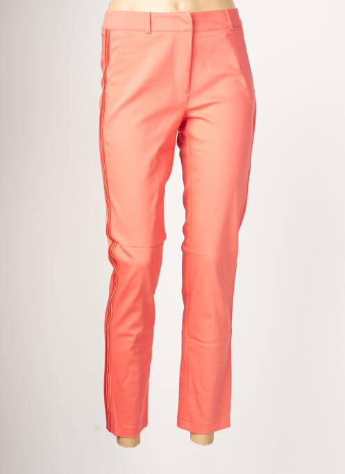 Pantalon chino tissage popeline taille normale rose EVA KAYAN femme