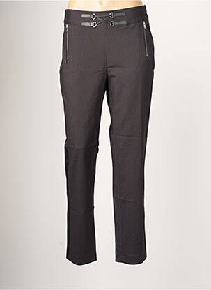 Pantalon droit stretch taille normale noir EVA KAYAN femme