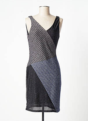 Robe mi-longue sans manche sans manche gris DESIGUAL femme