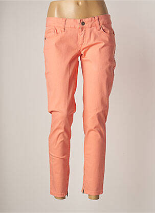 Pantalon slim broderie rivets taille basse rose TIFFOSI femme