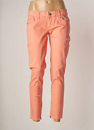 Pantalon slim broderie rivets taille basse rose TIFFOSI femme